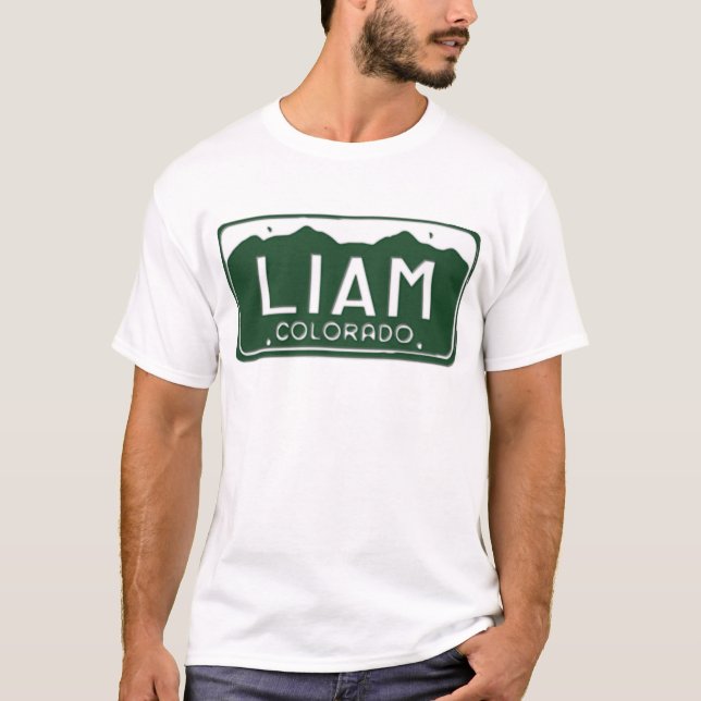 LIAM Colorado registreringsskyltT-tröja T Shirt (Framsida)