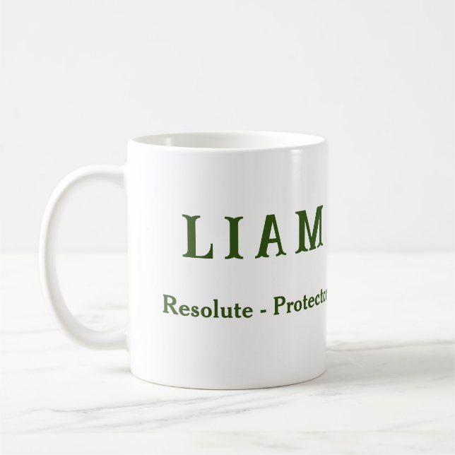 {Liam} Namn betyder Shield Mugg (Vänster)