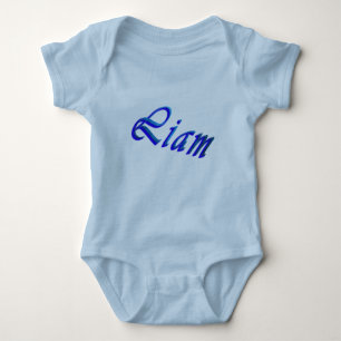 Liam, Namn, Boys Blue Baby Bodykostym T-shirt