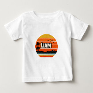 Liam Retro Personlig Namndesign T Shirt