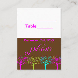 Liana Claire Bat mitzvah Bröllop Bord-kort Placeringskort