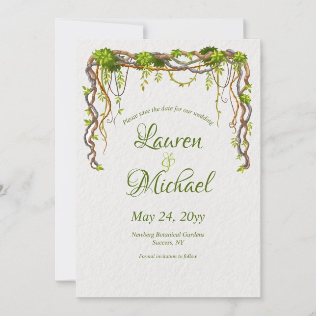 Lianer Sparar Datum Annonsering Inbjudningar (Framsida)