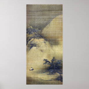 Liang Kai snöig landskap Poster