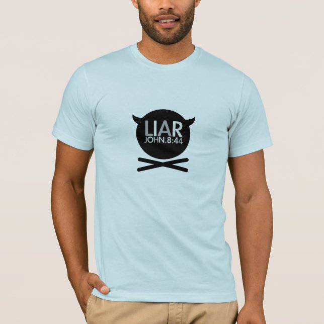 LIAR - John.8: 44 T Shirt (Framsida)