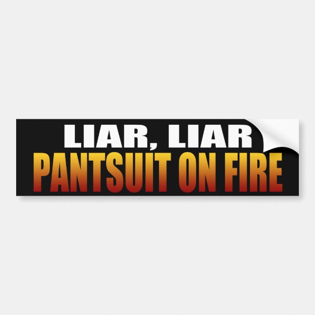 Liar Liar Pantdress On Fire | Politisk Bildekal (Framsidan)