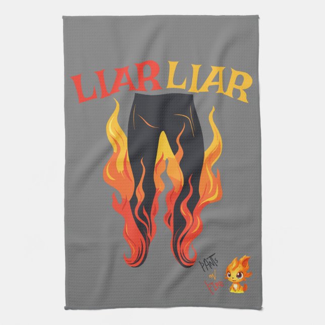 Liar, Liar, Pant's on Fire Kökshandduk (Vertikal)