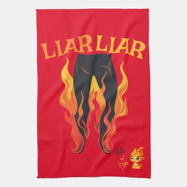 Liar, Liar, Pant's on Fire Kökshandduk (Vertikal)