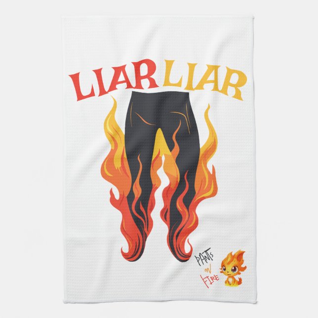 Liar, Liar, Pant's on Fire Kökshandduk (Vertikal)