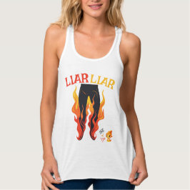 Liar, Liar, Pant's on Fire Linne Med Racerback