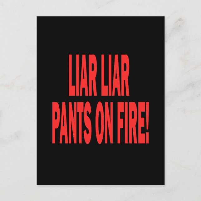 Liar Liar Vykort (Framsida)
