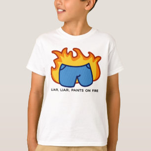 Liaren Liar, flåsar avfyrar på Tee Shirt