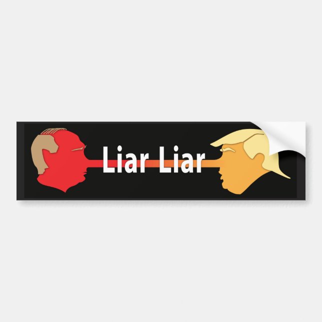 LiarLiar (på svart) Bildekal (Framsidan)