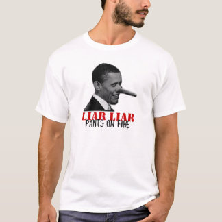 Liarliaren flåsar avfyrar på t-shirt