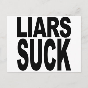 Liars Suck Vykort