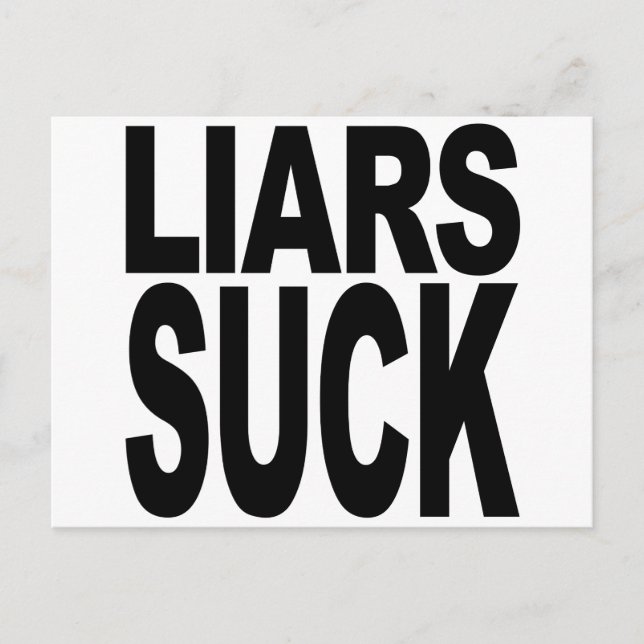 Liars Suck Vykort (Framsida)