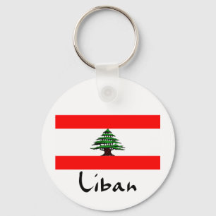 Liban Libanon flagga Keychain Nyckelring