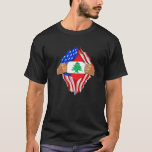 Libanesisk Blood Inside Me   Libanon Flagga Gift T Shirt