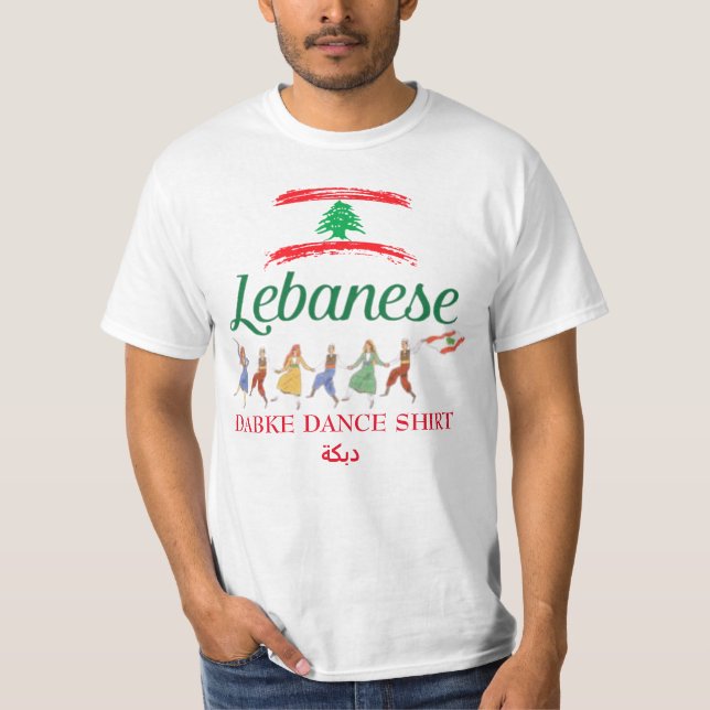 Libanesisk Dabke-dans Mahrajan T-Shirt (Framsida)