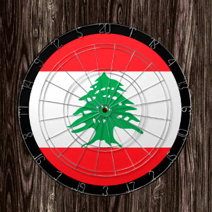Libanesisk Flagga Dartboard och Libanon / speltavl Darttavla
