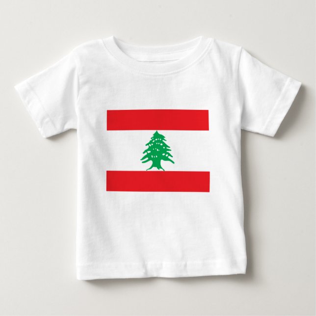 Libanesisk flagga - flagga av Libanon علملبنان Tee Shirt (Framsida)