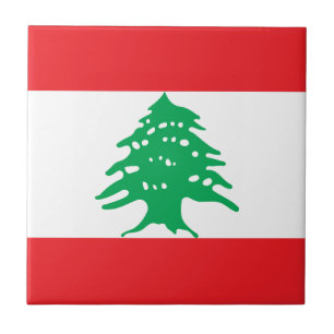 Libanesisk flagga - flagga av Libanon علملبن Kakelplatta