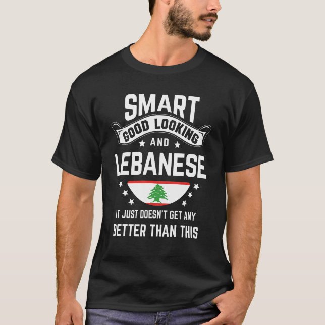 Libanesisk Flagga Infödd Stolthet  Libanon Libanes T Shirt (Framsida)