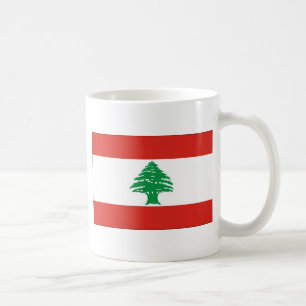 Libanesisk flagga kaffemugg