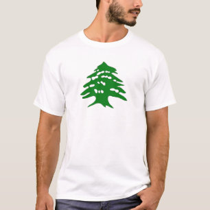 Libanesisk grönt cedar arz logotyp t shirt