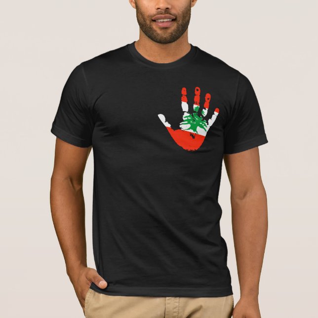 Libanesisk handavtryck tee (Framsida)