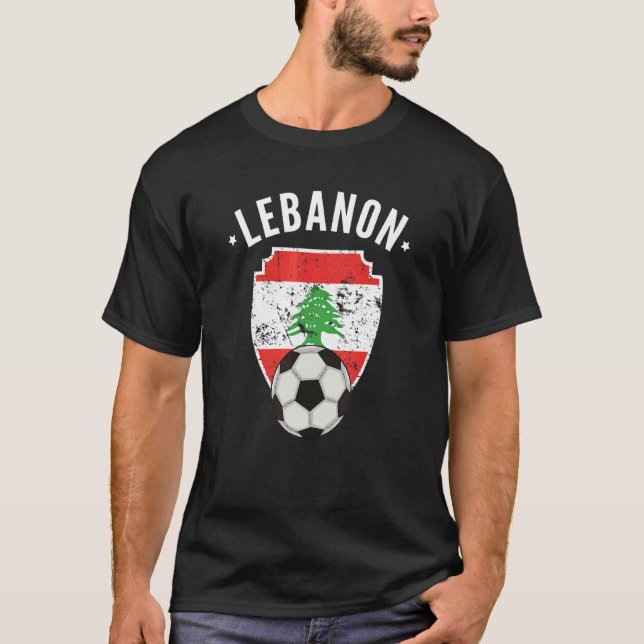 Libanesisk prid över Libanons fotboll i Libanon T Shirt (Framsida)