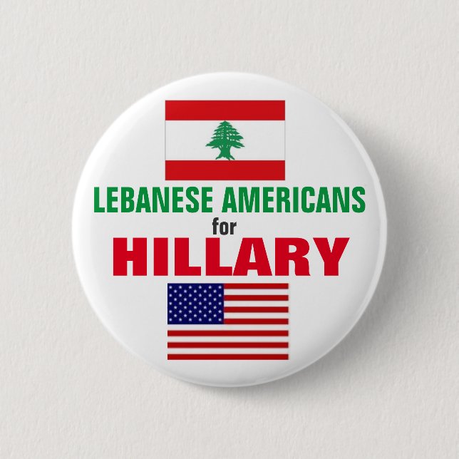 Libanesiska amerikaner för Hillary 2016 Knapp (Framsida)