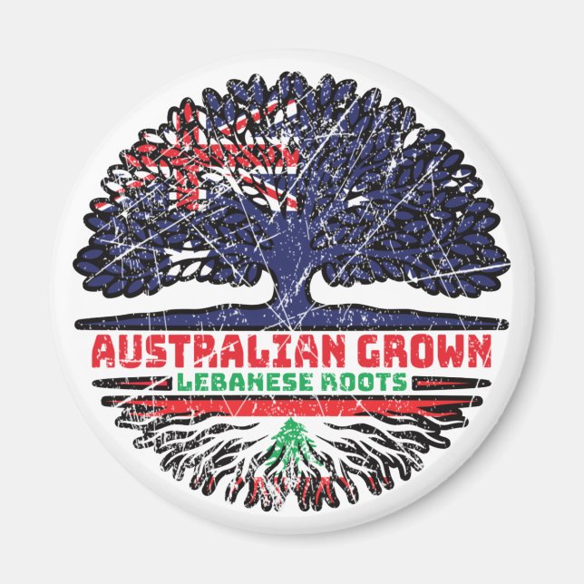 Libanesiska australiska Australiens Träd-rötter Magnet (Framsidan)