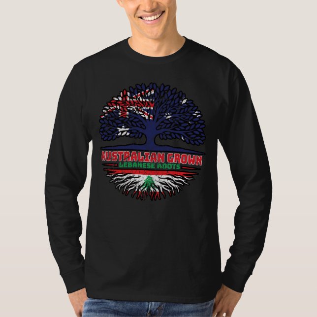Libanesiska australiska Australiens Träd-rötter T Shirt (Framsida)