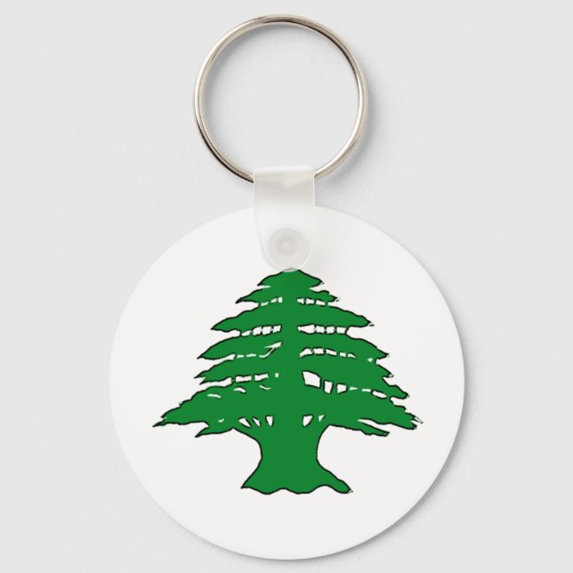 Libanesiska Cedar Nyckelring (Framsida)
