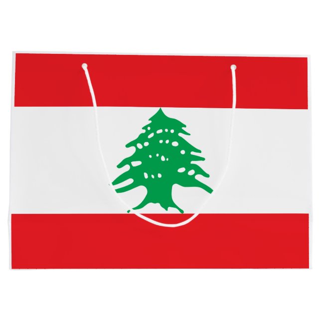 Libanesiska Flagga (Libanon Flagga) (Baksidan)