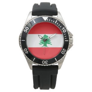 Libanesiska Flagga (Libanon Flagga) Armbandsur