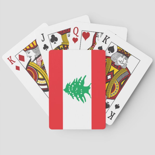 Libanesiska Flagga (Libanon Flagga) Casinokort (Baksidan)