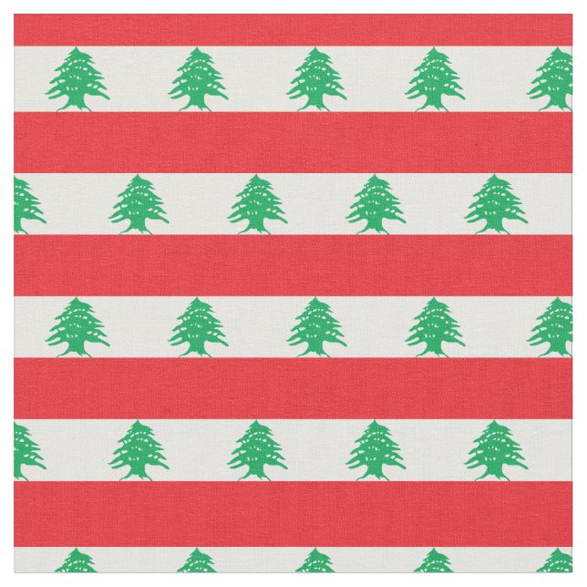 Libanesiska Flagga & Libanon Trendig Fabric/mode Tyg (Närbild)