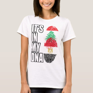 Libanesiska och egyptiska Mix Heritage DNA-Flagga T Shirt