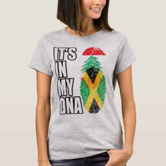 Libanesiska och Jamaican Mix Heritage DNA Flagga T Shirt