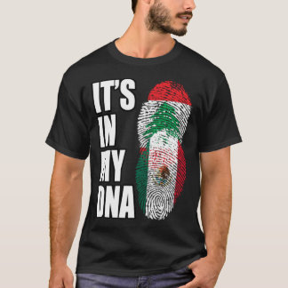 Libanesiska och mexikanska Mix Heritage DNA-Flagga T Shirt