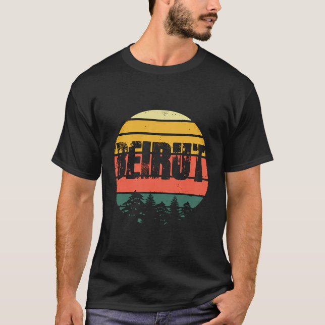 Libanesiskt Pride Libanon Beirut Vintage Libanesis T Shirt (Framsida)