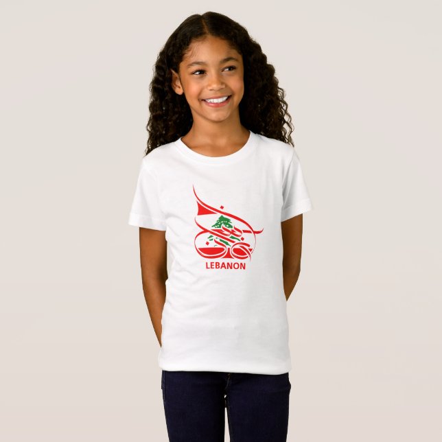 Libanon لبنان t-shirt (Hel framsida)
