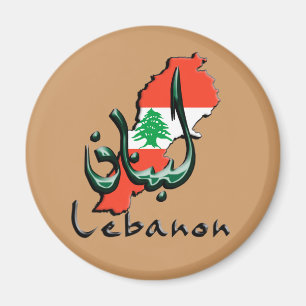 Libanon 3D tvåspråkig personmagnet Magnet