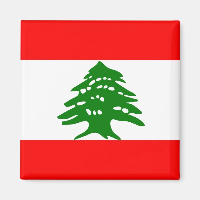 Libanon av hög kvalitet Flagga Magnet (Framsidan)