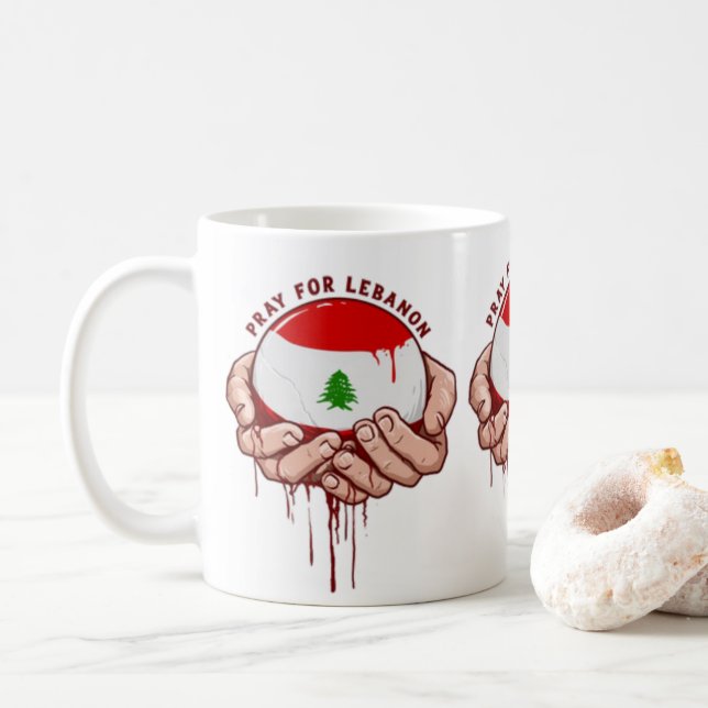 Libanon-bönpresentmugg Kaffemugg (Med munk)