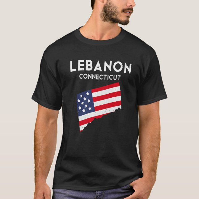 Libanon Connecticut USA State America Travel Conne T Shirt (Framsida)