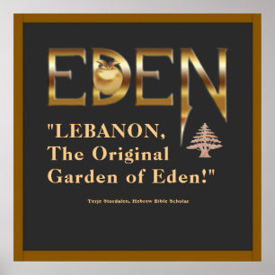"Libanon, den ursprungliga Eden" T-shirt Pos Poster