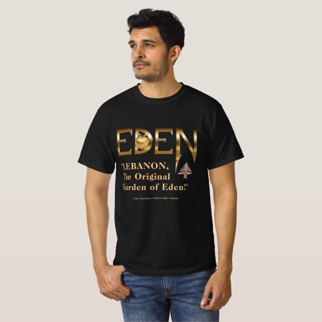 "Libanon, Den Ursprungliga Edens Trädgård" T-Shirt (Hel framsida)