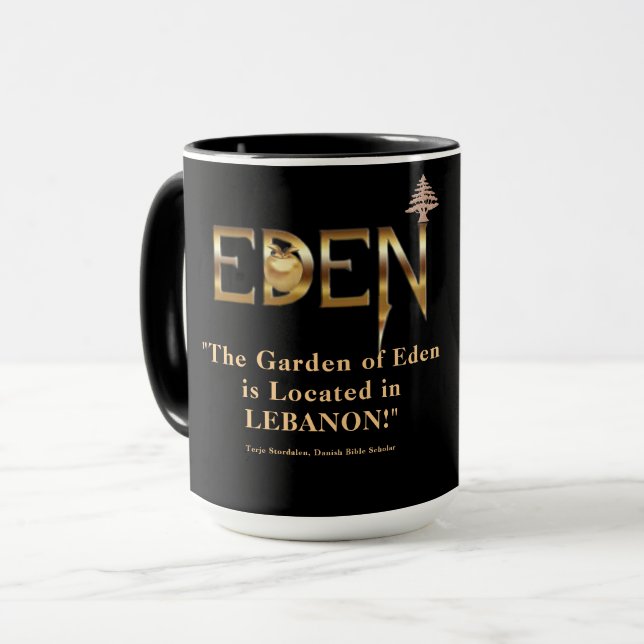 "Libanon, Eden Gift Mugg, ursprunglig trädgård Mugg (Framsida vänster)